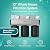 Brio Whole House Water Filter System for Heavy Metal Reduction w/Gauges | 3 Stage Fast-Flow Filtration (Sediment, GAC + KDF, CTO Carbon Block) 4.5" x 10" Filters | Protects Home Appliances | 720 GPH