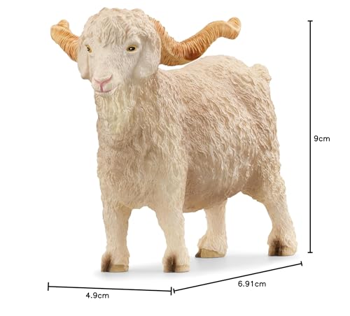 Schleich Farm World | Capra D’Angora 13970 | Figurina Fattoria Figure Di Animali Realistiche | Idea Regalo Bambini | Giocattolo Fattoria Dai 3 Anni | 5 X 9 X 7 Cm - 6