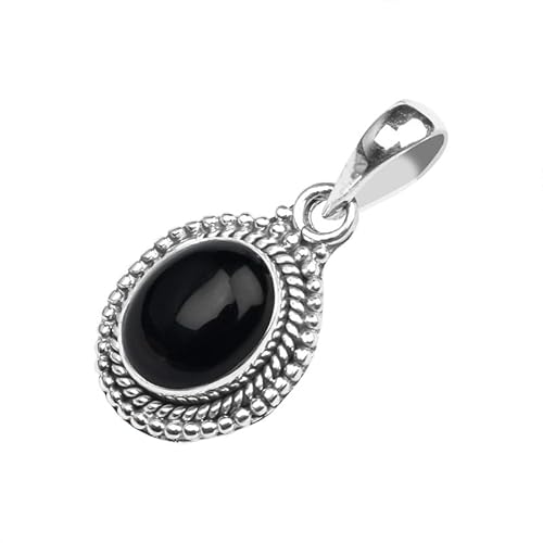 Ana Crafts Black Onyx Stone Pendants for girl and women,