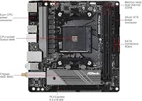 ASRock B550M-ITX/AC Mainboard mit AMD AM4 RyzenTM/Future AMD RyzenTM Prozessoren der 3. Generation, 700W – Ansicht 3
