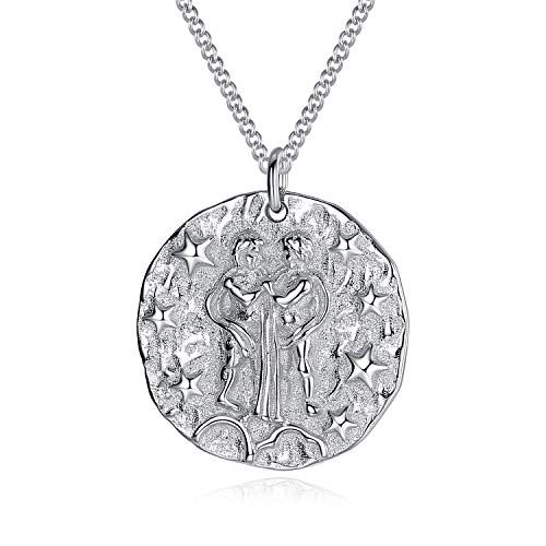 Image of VIKI LYNN Women Girls 925 Sterling Silver Gemini Zodiac Star Sign Necklace