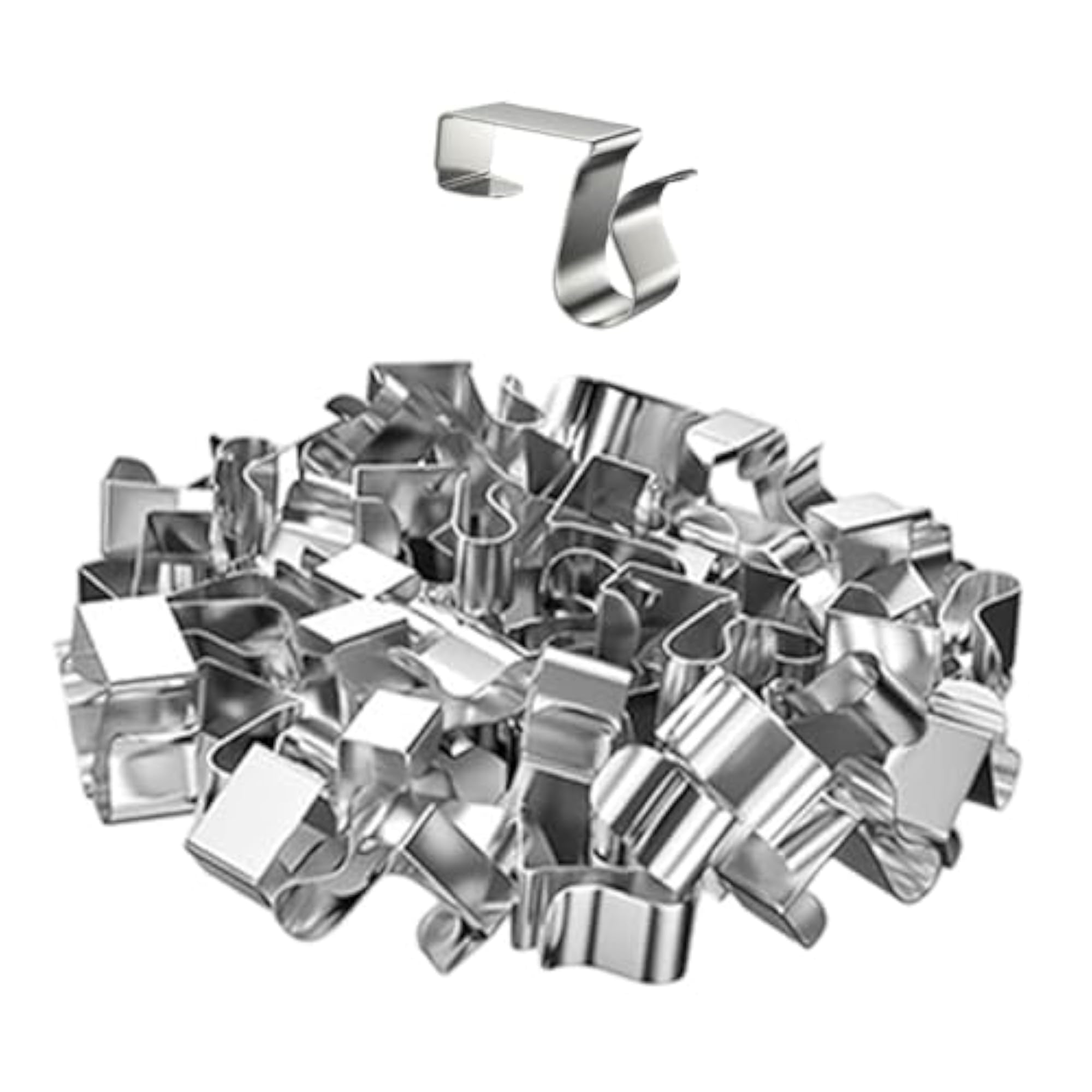 50 Pieces Gutter Clips for Lights Steel Weatherproof