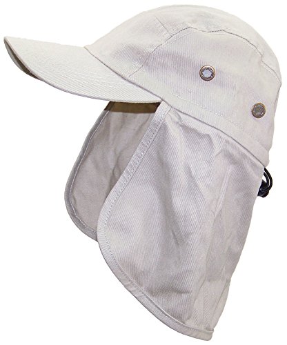 BWH Men/Women Ball Cap Summer Hat With Neck Protection Flap - Beige