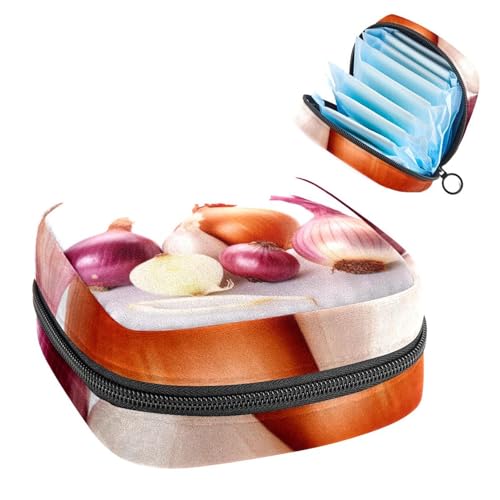 YTYVAGT Borsa mestruale,Sacchetto di immagazzinaggio del tovagliolo sanitario,Verdure Cipolla e aglio,Borsa del tampone per la borsa