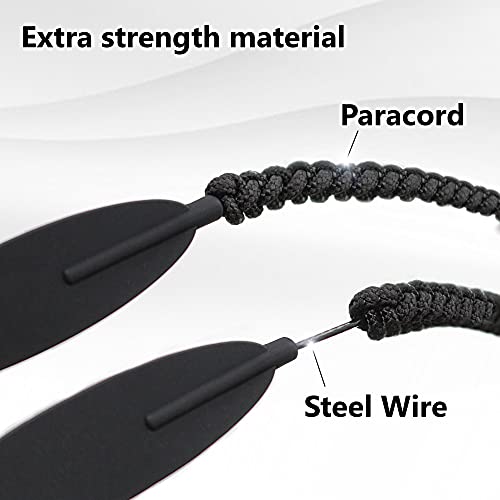 Eye Glasses String Strap Holder - Eyeglass Straps for Men Women - Sunglass Strap Lanyard Cord - Eye Glasses Accessory Chain - 2 Pcs (Black)