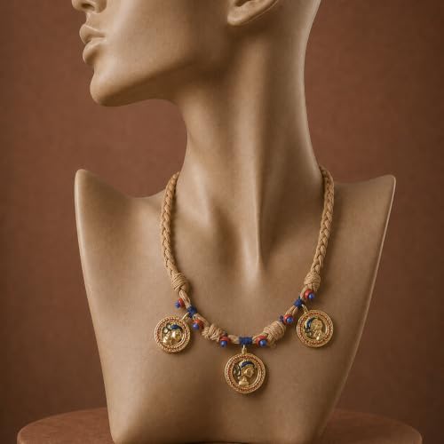 Image of AAKRITI ART CREATIONS Handcrafted Ethnic & Tribal Necklace Collection | Dhokra, Boho, Talisman & Statement Designs | Artisan Collar, Pendant & Lariat Jewelry for Women