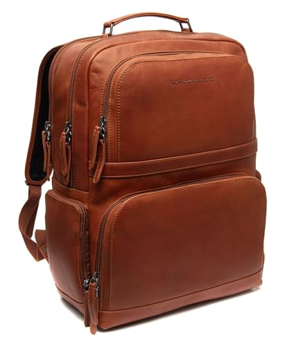 Sac à dos Lennox Backpack Cognac avec compartiment ordinateur en cuir ergonomique