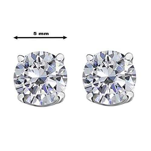 Aonejewelryigi Certified 1.00 Caratsw Round White Diamond Solitaire Stud Earrings For Women In 14K White Gold Prong-Setting Gemstone Wedding Jewelry Collection #TOP1