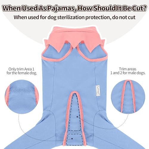 Image of FUAMEY Dog Recovery Suit with Rear Leg Sleeve Dog Onesie After Surgery