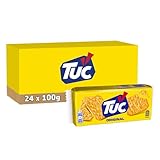 TUC - 24 Paquets de Tuc Original 100g - Crackers Croustillants - Format Pratique à Emporter - Lot de 24x100g