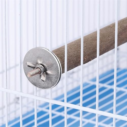 Image of Woohome 5 PCS Perch Bird Stand Toy Natural Wood Platform Natural Wood Bird Perch Stand for Small Birds Cockatiels Lovebirds Budgie Parrot