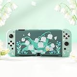 Etui ochronne GeekShare na przełącznik OLED Twarda obudowa ochronna Wąska obudowa kompatybilna z Switch OLED - Lily of The Valley