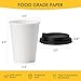 RACETOP [100 pack] Disposable Coffee Cups with Lids 12 oz, Hot Paper Cups with Lids, To Go Cup with Lid