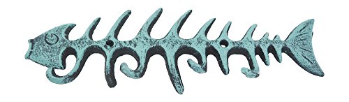 Moby Dick Specialties Fishbone Verdigris Antique Wall Hanger/Hooks - Thumbnail 2