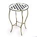 HomeRoots Iron Antique Gold Black and White Game Table