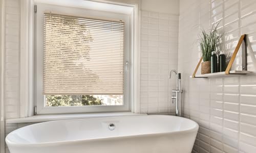 Miniatura 4 de Persiana Veneciana De Aluminio Sonello De Interior 65cm X 100cm Crema Persiana De Aluminio Klemmfix Sin Taladrar: Protección Visual, Antideslumbrante, Contra La Luz Y Solar Para Ventanas Y Puertas