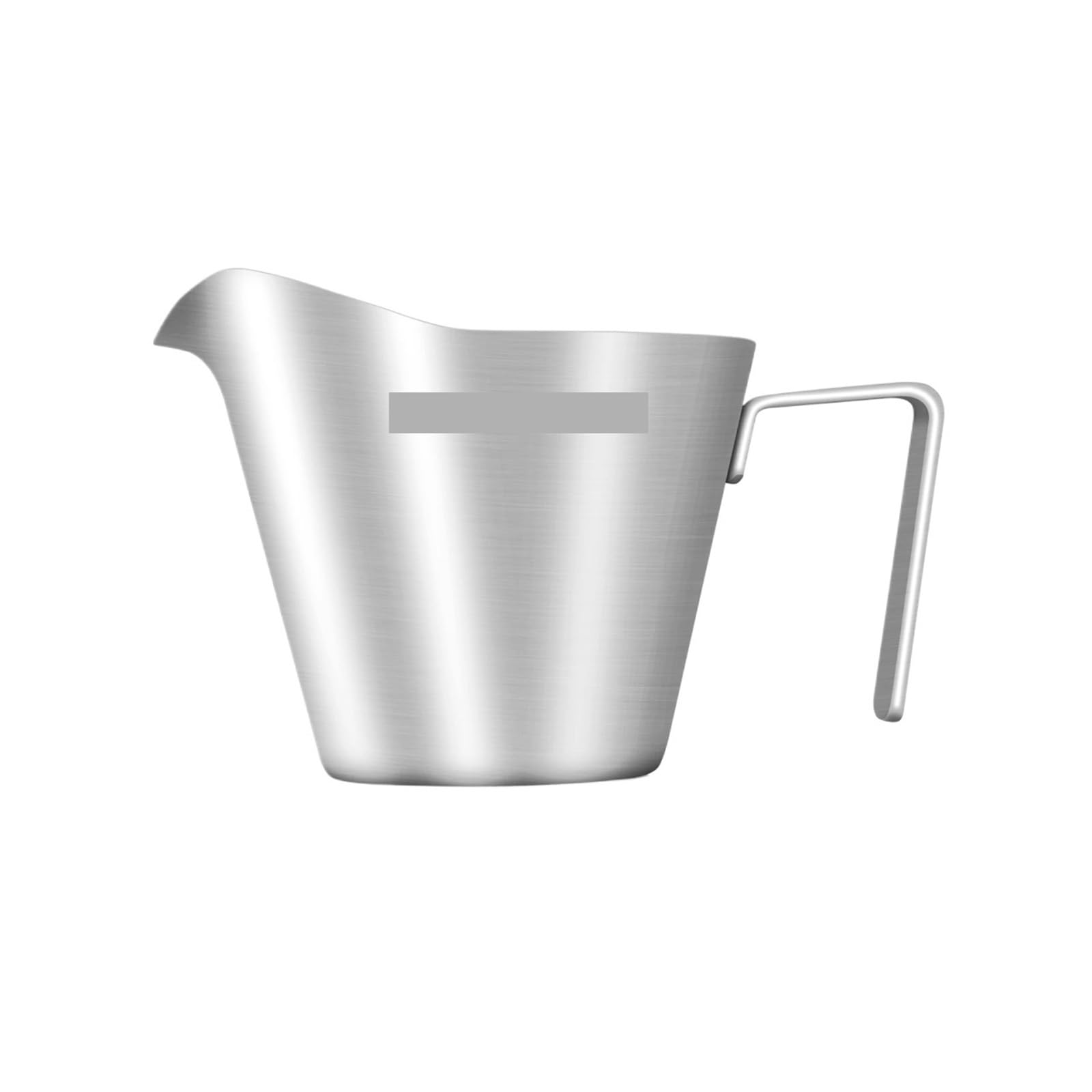 Jarra para Espumar Leche Taza medidora de café expreso de 2 uds, Taza de café expreso de Acero Inoxidable, Tazas de Salsa con Mango for postres de Salsa de Carne y café(Silver)