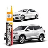 Touch Up Paint for Cars,2-in-1 Car Paint Scratch Repair Pen with Brush & Nib for Quick Scratch Fixes,Multi-purpose Car Touch Up Paints Pen for Auto Body,Doors,Bumpers (White)