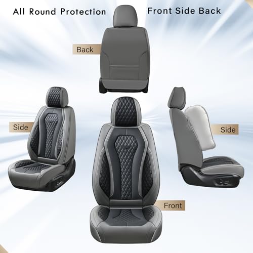 Image of Coverado Car Seat Covers Full Set, Black Seat Covers, Automotive Car Seat Cover, Car Seat Cushion, Car Seat Covers Front Seats Back Seat Covers, Car Seat Protector Universal Fit Most Cars