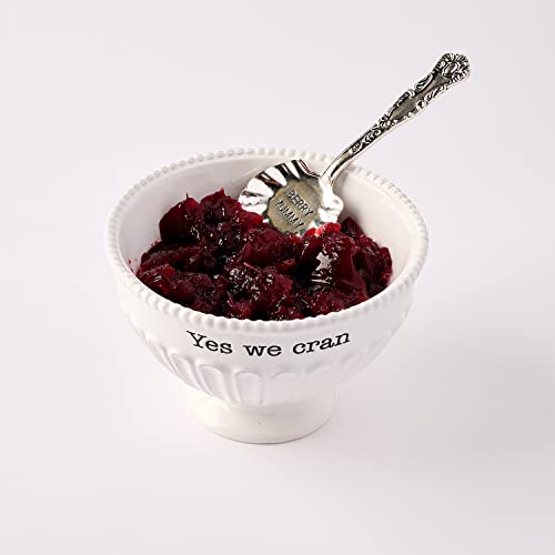 Mud Pie Yes We Can Cranberry Dish And Serving Spoon Gift Set #TOP6