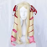 Syedeliso Anime Cosplay Wig?Re Zero Starting Life in Another World Beatrice Wig?Yellow gradient pink long curly Wig?with Free Wig Cap?for Christmas Carnival party Halloween Cosplay Wig