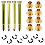 KUQUTIDY Door Hinge Pin and Bushing Repair Kits for Ford F150 F250 F350 Bronco, Upgrade Door Pins and Bushings Kit Replacement Include 4 Pins 8 Bushings 8 Clips