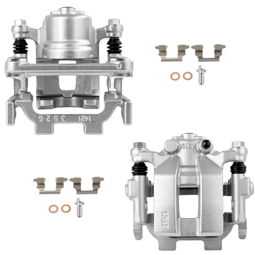 Image of SCITOO Rear Driver & Passenger Side Disc Brake Calipers 19B3850 19B3851 Compatible For Infiniti For EX35 2008-2012,For Infiniti For EX37 2013,For Infiniti For QX70 2014-2017,With Bracket 2PCS