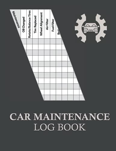 Car Maintenance Log Book: Repair and Service Record Book for Automobiles – Track, Mileage, Oil Change, Tires Replacement, and Overall Maintenance of Vehicles