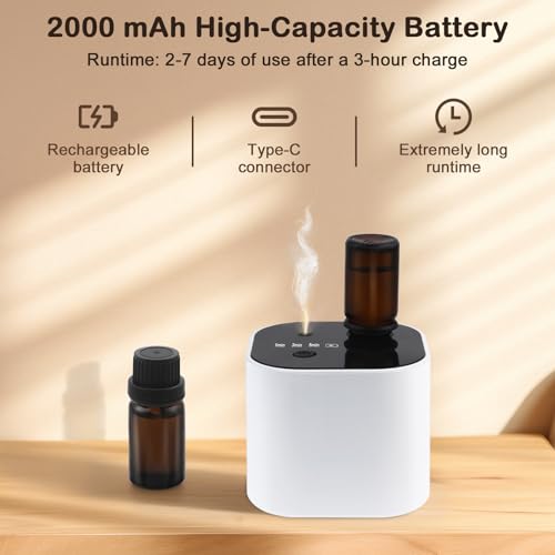 Diffuseur d'huiles essentielles sans eau mini et sans fil pour maison