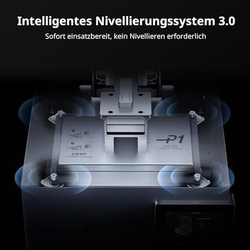 Anycubic Photon P1 Resin 3D Drucker, 14K 10,1 Zoll LCD, 8000 CPS Hochviskoses Harz Kompatibel, Industrielle Kugelumlaufspindel, Auto-Leveling 3.0, Wave-Release für Hohe Erfolgsrate, 223x126x230mm