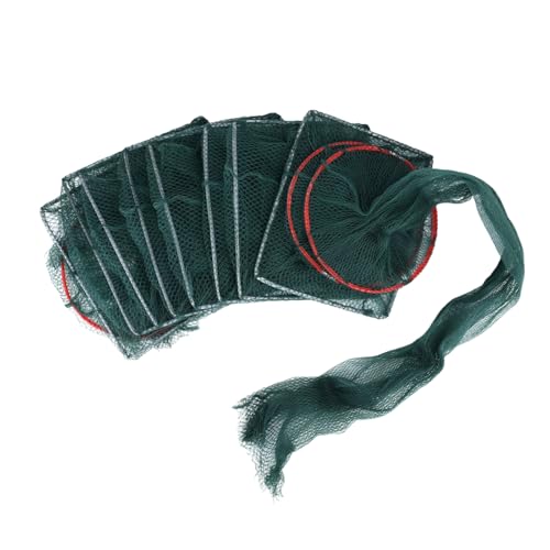 Fischreuse, Wiederverwendbar Krebsreuse, Fischernetz mit 6 Einfluglöcher, Reuse Fisch, Wurfnetz zum Fischen Wird zum Anlocken von Fischen, Krabben und Garnelen verwendet (2.5m)