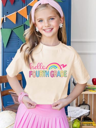 Image of First Day of School Shirt Girls Boys Preschool to 5th Grade Tshirt Kids Back to School Graphic Tee Tops