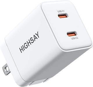 USB C Charger Block, 40W USB C Block Double C Charger Block PD 3.0 Fast Charger Dual USB C Wall Plug w/Foldable Plug, 2-Port (20W+20w) Charger Block for iPhone 14/13 Pro Max, iPad, Galaxy, Pixel etc