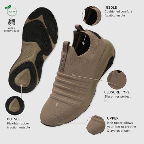 Image of Neeman's Unisex Begin Walk 'Breeze' Slip Ons Shoes | Breathable Knit Upper with Cushioned Insole & Supportive Midsole for Everyday Comfort