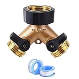  MINGMIN-DZ Dauerhaft Hinterhof-2-Wege-Ventil Y Gartenschlauch-Anschluss-Teiler-Adapter mit Comfort Grip
