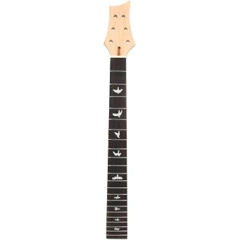 Bnineteenteam Solid Wood Guitar Neck 22 Frets Electric Guitar Neck Black Wood for Guitar Accessories