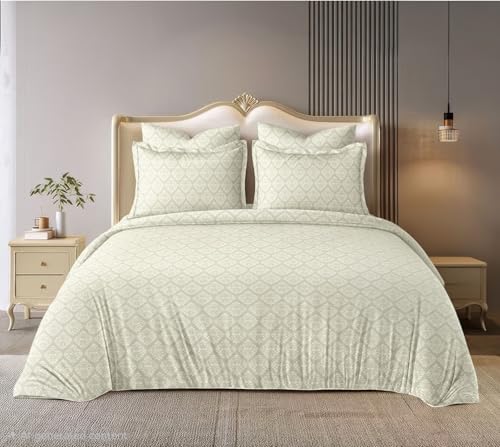Blue Strip Polycotton Bedsheet, King 108x108 (Green)