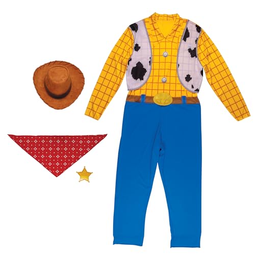 Disney Toy Story Woody Costume for Men, Official Halloween Dress Up Outfit and Hat, Size (38-40) by Disguise - Used condition - Image 2