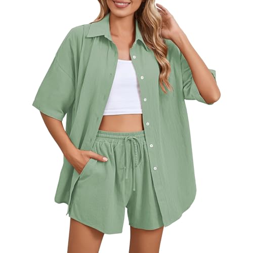 Conjunto de lino de dos piezas sofisticado para un verano elegante