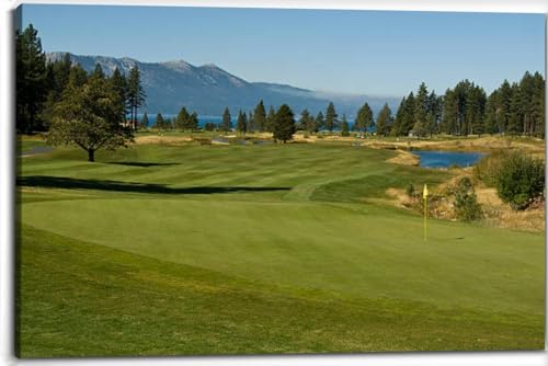 Lake Tahoe Golf Course Canvas Wall Art