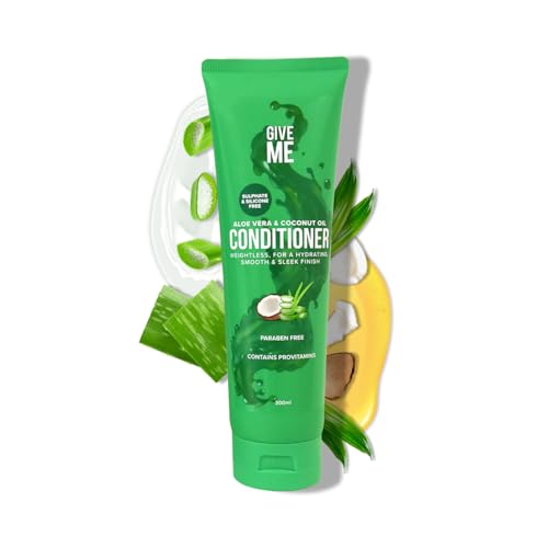 Give Me Cosmetics Conditioner Sulphate & Silicone-Free Aloe Vera & Coconut Oil Intensely Nourished Shiny Hair Paraben-free