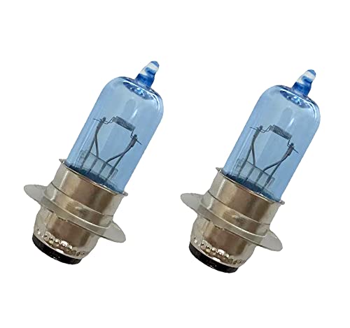 ShuoHui PX15D P15d-25-1 Sockel 12V 35/35W 2J Motorrad weiß Halogen Scheinwerfer Birne Motorrad/Rollerlampe P15D 2 Stück 4500K