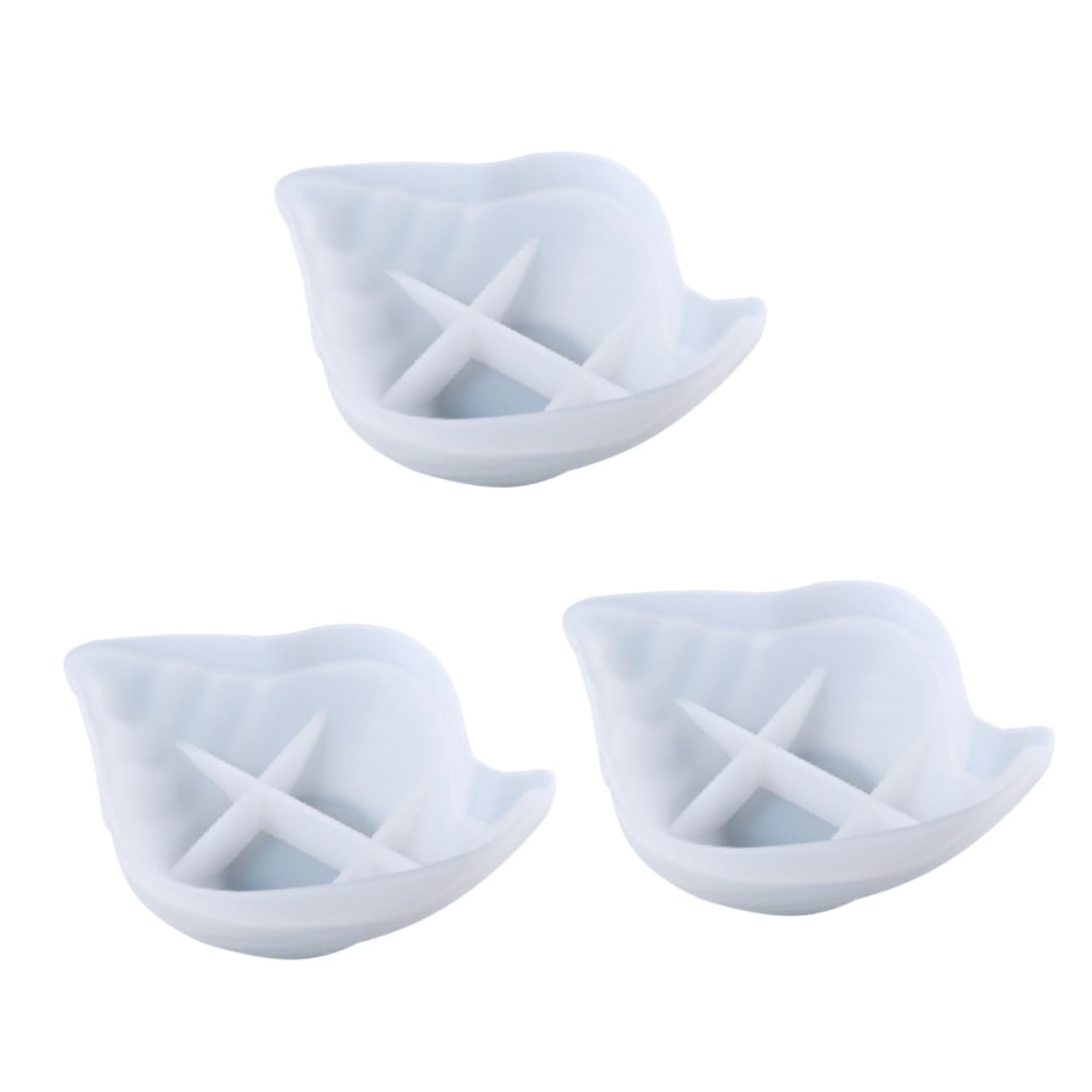Operitacx 3 Pièces Moule à Plaque De Conque Plateau Coque en Silicone Décoration De Maison Epoksi Kal?p Bijoux Époxy Moule Nautique Gel De Silice Blanche Plateau De Rangement Ménage