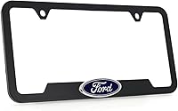 Vista 3 de Ford Logo 3D en negro ABS de plástico con 2 agujeros, soporte para marco de matrícula