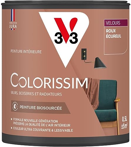 V33 Peinture multi-supports Colorissim® Roux écureuil Velours 0,5L