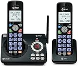 AT&T DECT 6.0 Cordless Phone, 2-Handset – Smart Call Blocker, Bluetooth Connect to Cell, Caller ID Announce, Answering Machine | DL72279