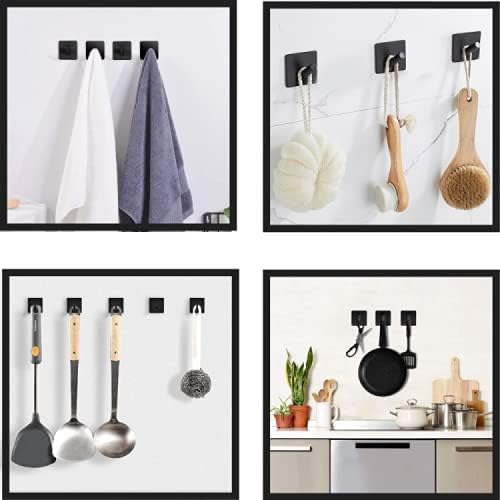 Hikinlichi Chopping Board Holder w 2 Adhesive Hooks Kitchen Countertop Cutting Board Rack Organizer Stand Holder Pots Pan Lids Rack 12.5 x 14.5 x 21.5cm Black