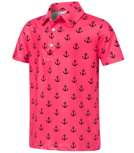 Cuddomper Boys Polo Hawaiian Shirt Size 7-8 Short Sleeve Golf Clothes - image 1