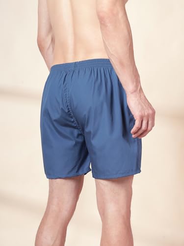Image of Urban Scottish Men's 100% Cotton Solid Boxers Shorts with Side Pockets (Pack of 3) (USB-01-02-03-L) Multicolour