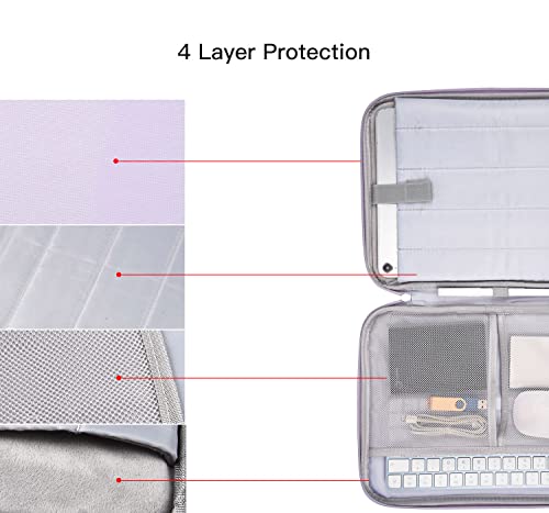 12.9 Inch Tablet Sleeve, Chromebook Ipad Carrying Sleeve Case Bag For Samsung Galaxy Tab S8+/S7+/S7 Fe 12.4", Surface Pro 9/8/X/7/6/5,Ipad Pro 12.9 M2 M1, Lenovo Dell Asus Acer Hp Chromebook 11,Purple #TOP3
